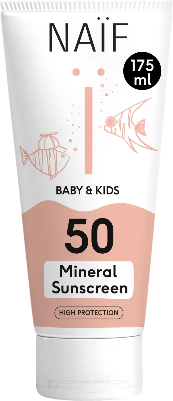 Ochranný krém na opalování SPF 50 pro děti a miminka 175 ml Naif uni