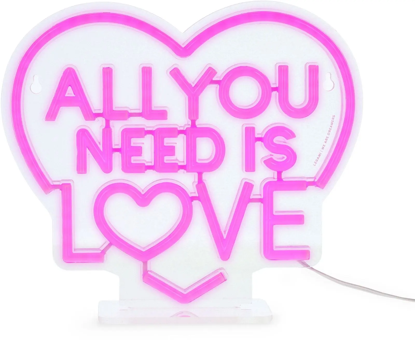 LED nápis s neonovým efektem Legami It's A Sign - All You Need Is Love uni