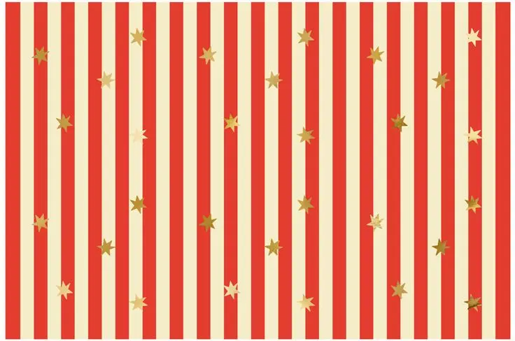 Papírový ubrus - Cirkus hvězdičky a proužky 180 x 120 cm