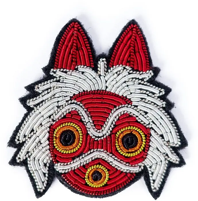 Vyšívaná brož Maison Ghibli - Maska San z filmu Princezna Mononoke uni