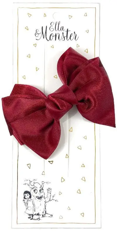 Sponka do vlasů Mašle Ella & Monster Romantic Red uni