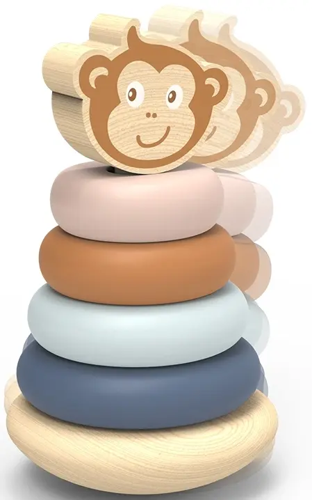 Houpací stohovací skládačka Speedy Monkey - Opice uni
