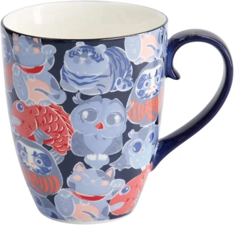 Hrneček v dárkovém balení Tokyo Design Studio - Kawaii Daruma Lucky Cat uni
