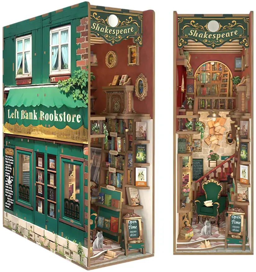 DIY model Book Nook kit Tonecheer - Left Bank Bookstore uni
