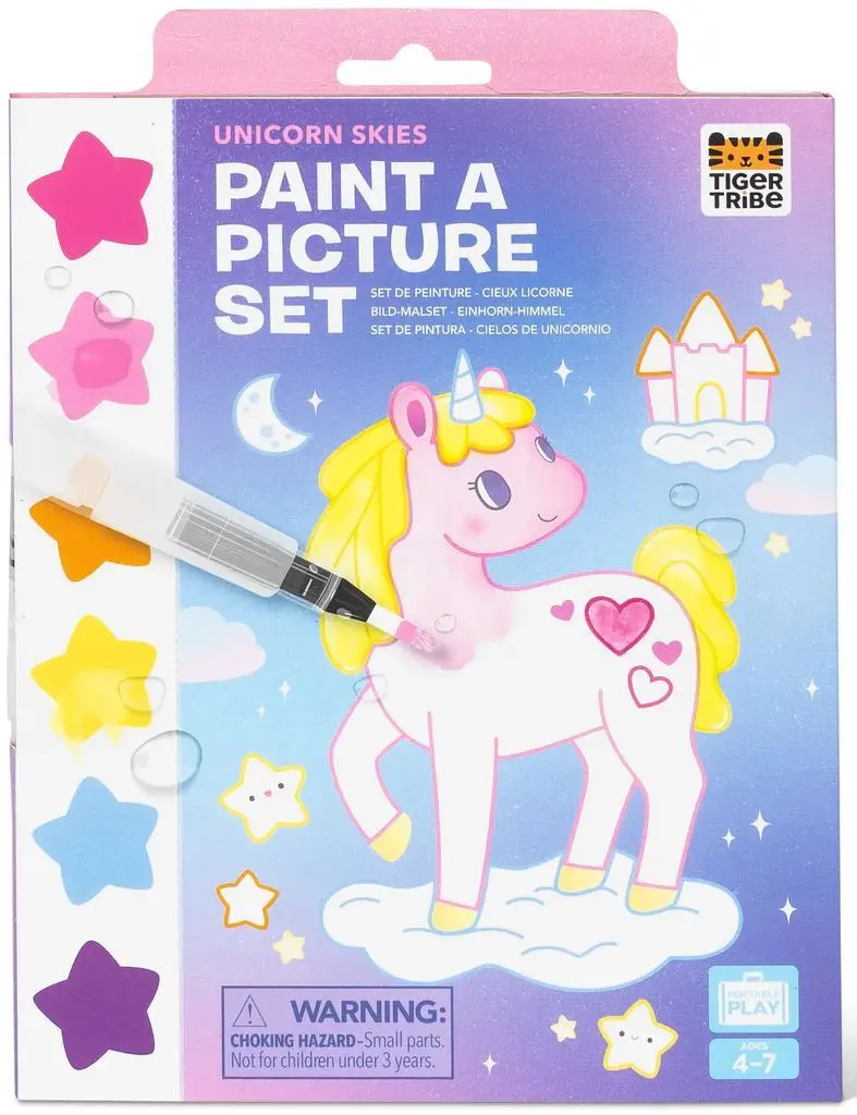 Kreativní sada Tiger Tribe Paint A Picture Set - Unicorn Skies uni