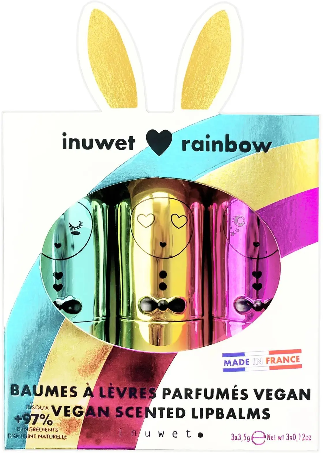 Set balzámů na rty Inuwet - Rainbow uni