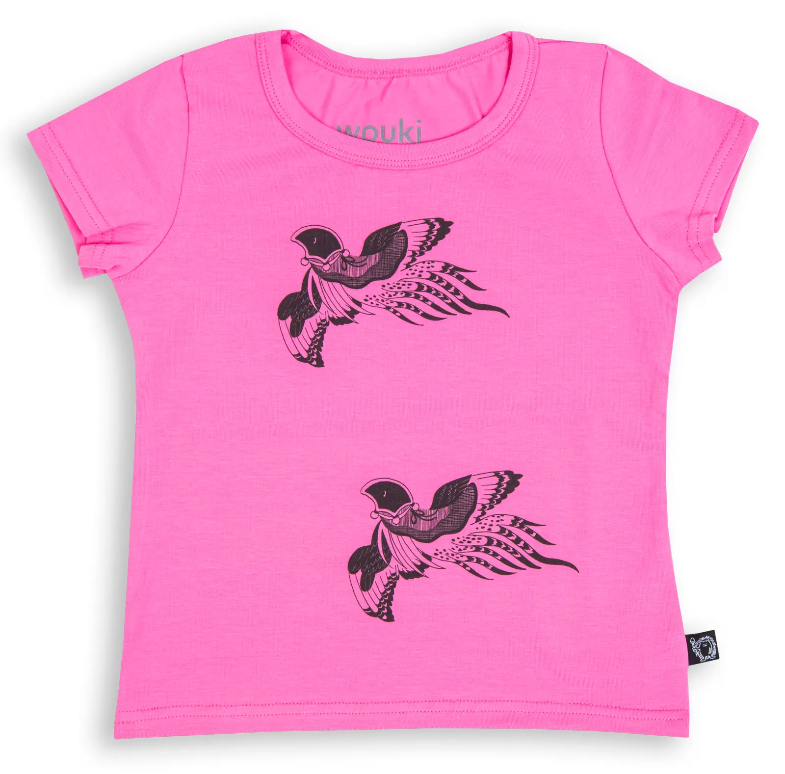 Dívčí triko Wouki Kirara - Dark Pink 110