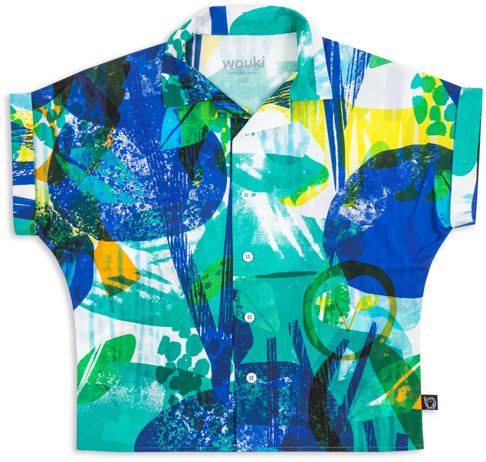 Dětská košile Wouki HITODE - forest blue 146