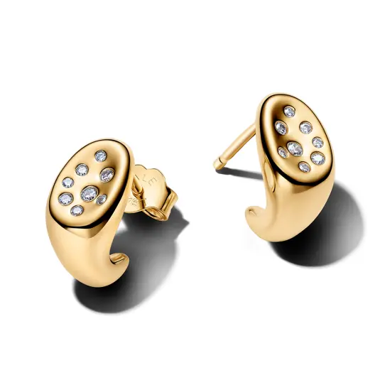 PANDORA ESSENCE pozlacené náušnice s oválným motivem náušnice 264661C01