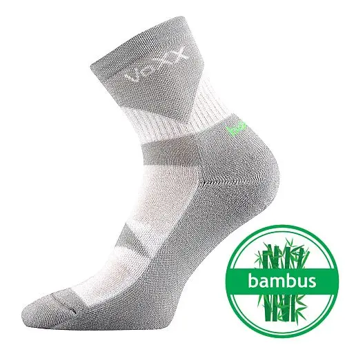 VOXX Ponožky sportovní bambusové BAMBO se zesíleným chodidlem BÍLÉ