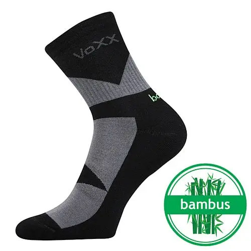 VOXX Ponožky sportovní bambusové BAMBO se zesíleným chodidlem ČERNÉ