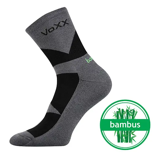 VOXX Ponožky sportovní bambusové BAMBO se zesíleným chodidlem TMAVĚ ŠEDÉ 35-38 102284