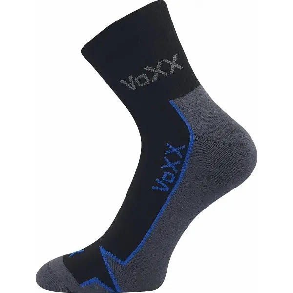 VOXX Ponožky bavlněné sportovní LOCATOR B černé s modrou 39-42 103067