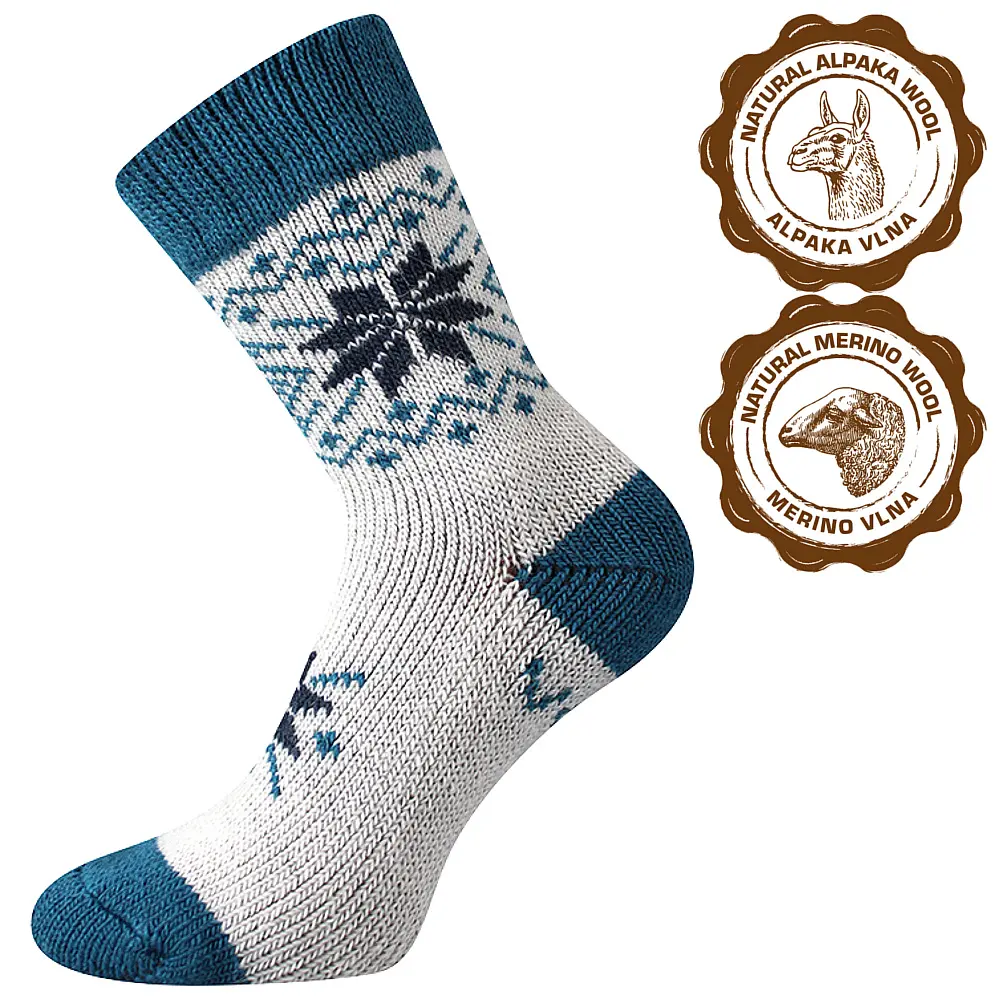 VOXX Ponožky silné zimní ALTA z merino vlny a alpaky VZOR B 39-42 117072