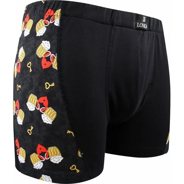 KAMIL image pánské elastické boxerky - LOVE černá XXL
