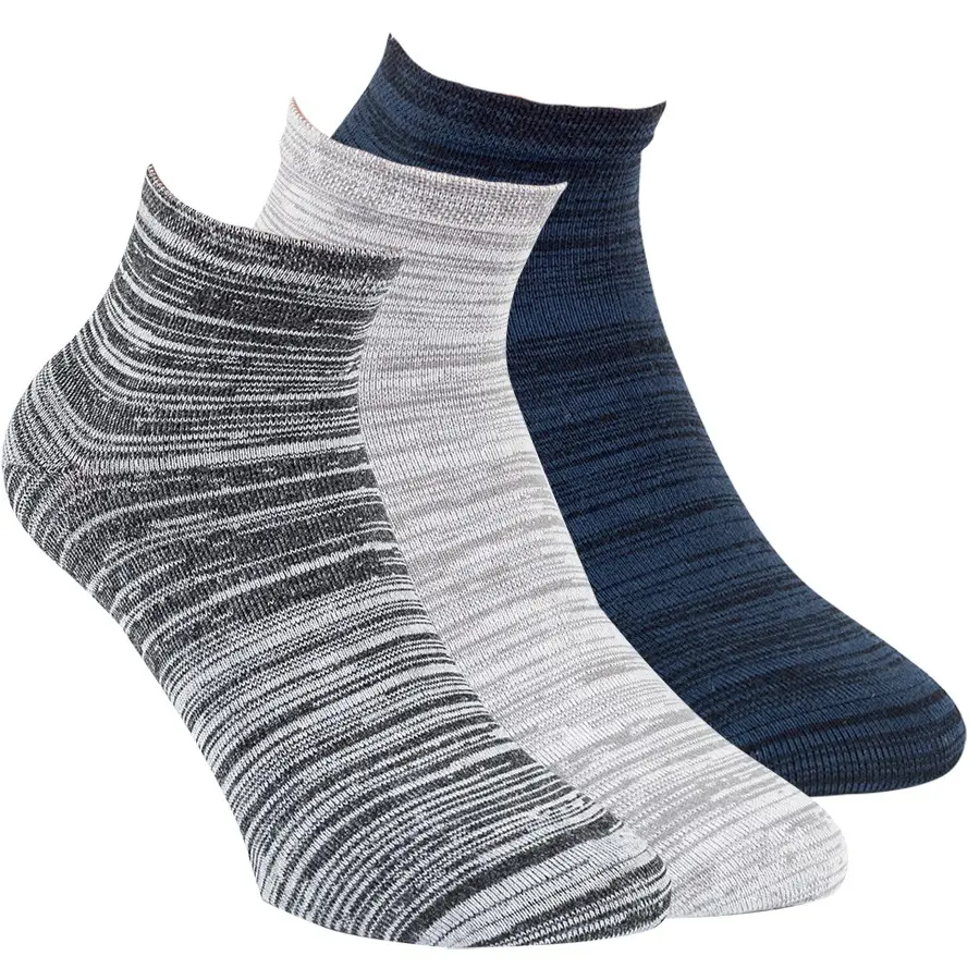 Bambusové kotníkové unisex melírované ponožky RS Mix barev 43-46 3 páry
