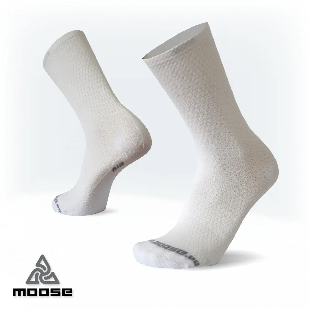 RACE AIR NEW cyklistické letní ponožky Moose Bílá M 1 pár