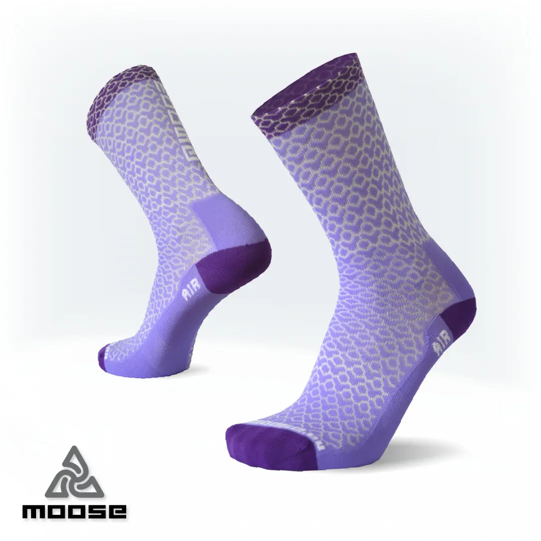 RACE AIR NEW cyklistické letní ponožky Moose Fialová M 1 pár