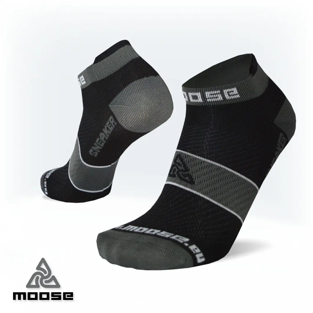 SNEAKER NEW extra nízké ponožky Moose Černá XL 1 pár