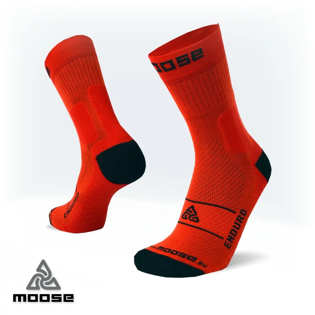 ENDURO klasické offroadové ponožky Moose červená S