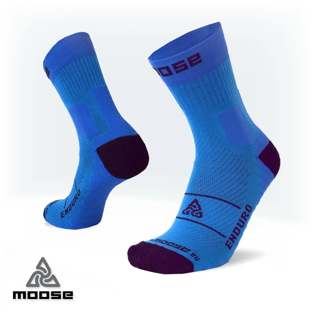 ENDURO XC klasické offroadové ponožky Moose Modrá S 1 pár