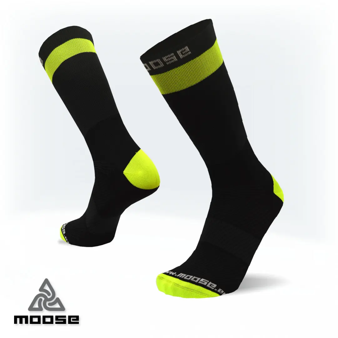 RACE POLY sportovní cyklo ponožky Moose černá S