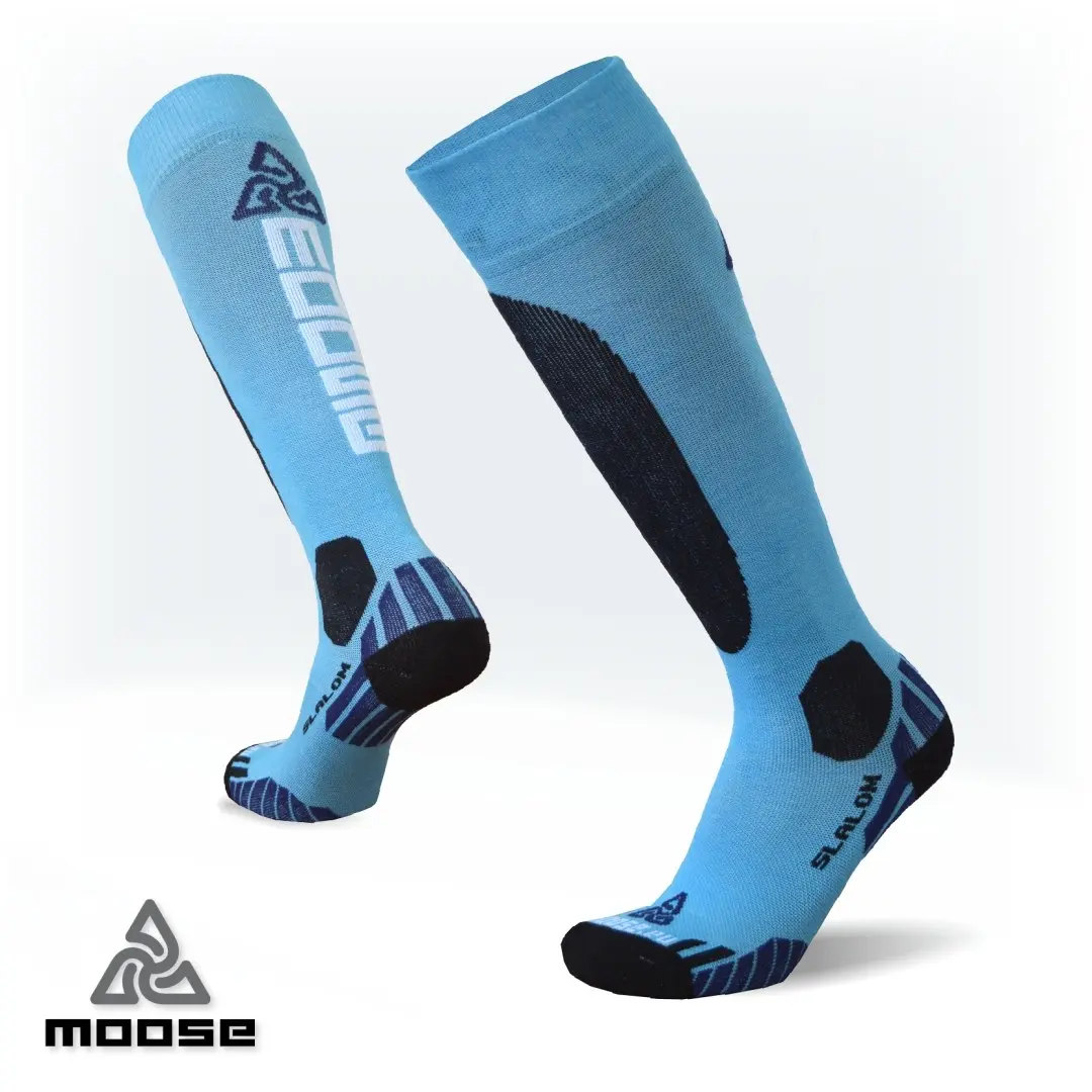 SLALOM MERINO špičkové lyžařské podkolenky Moose Modrá M 1 pár