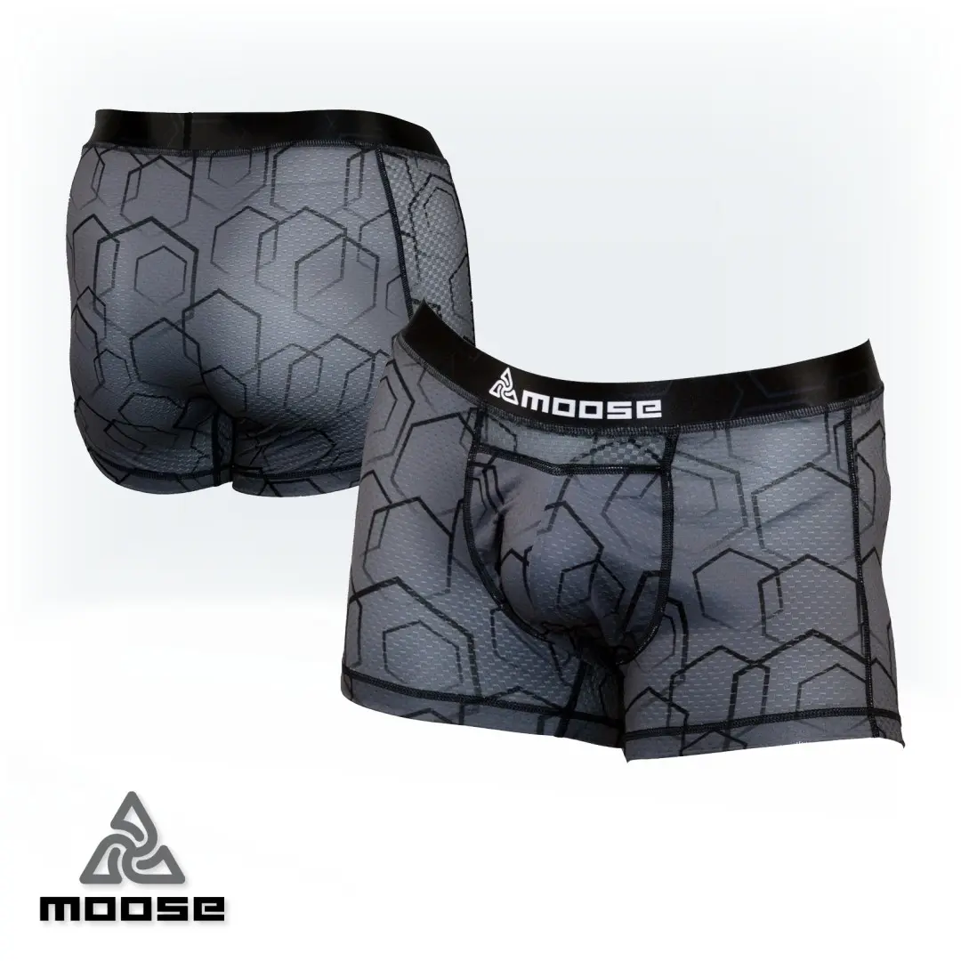 STELLAR BOXER pánské funkční boxerky Moose šedá L