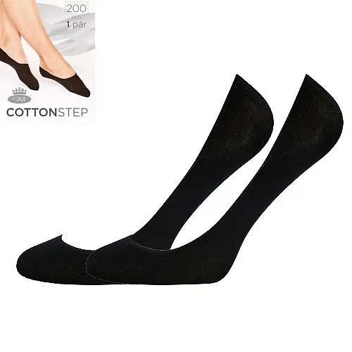 COTTON step 200 DEN punčochové ťapky Lady B 35-38 černá