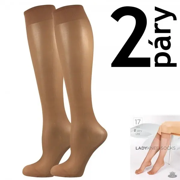 LADY knee-socks 17 DEN punčochové podkolenky Lady B - 12 párů