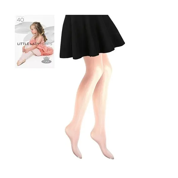 LITTLE LADY tights 40 DEN punčochové kalhoty Lady B bílá