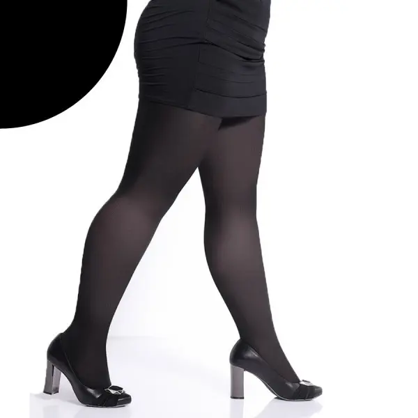 Dámské nadměrné bavlněné punčocháče 200DEN GIULIA NERO RS Černá 3XL 1 kus