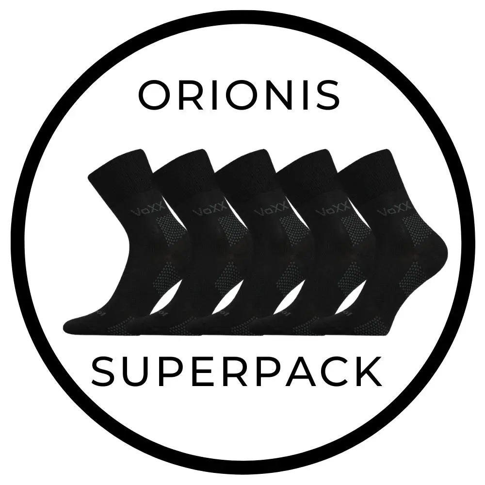 VOXX Ponožky slabé z merino ORIONIS s ionty stříbra ČERNÉ 35-38 108935