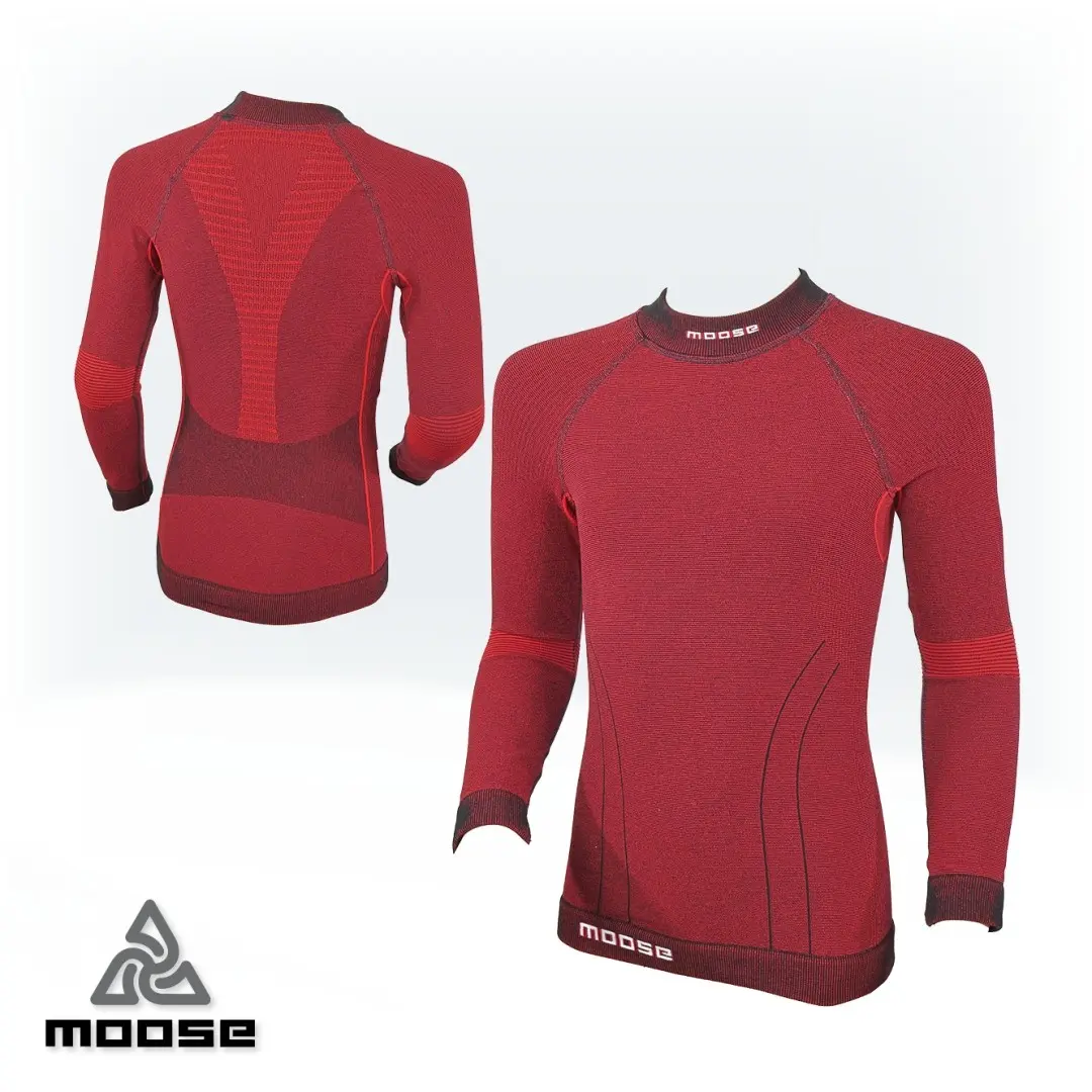 JUNIOR TEE LSL sportovní funkční prádlo Moose červená XS / S