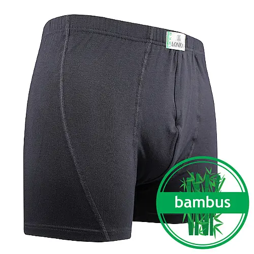 NORBERT funkční bambusové boxerky Lonka tm. šedá XXL