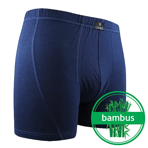 NORBERT funkční bambusové boxerky Lonka tm. modrá XXL
