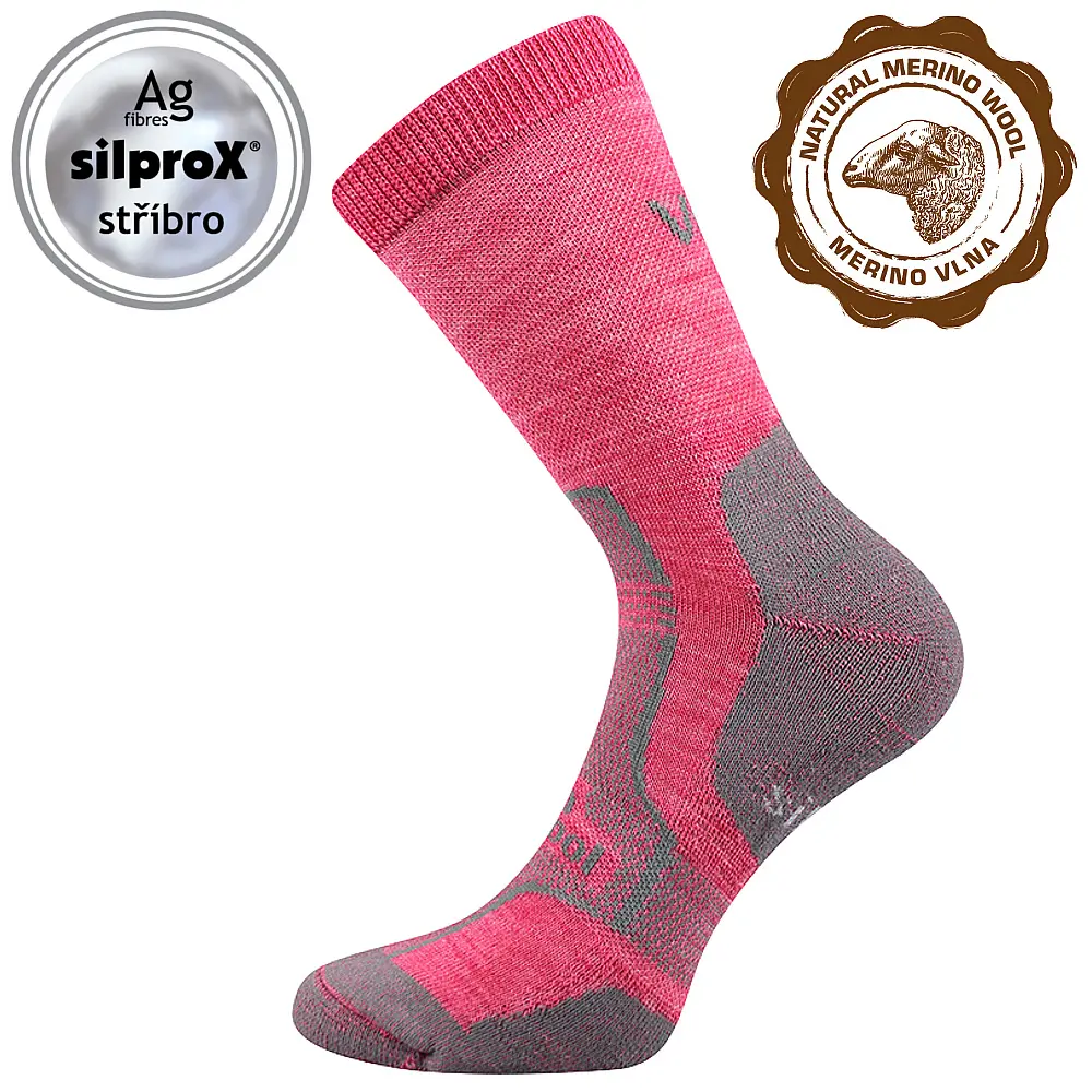 Ponožky VoXX zimní merino růžové (Granit)