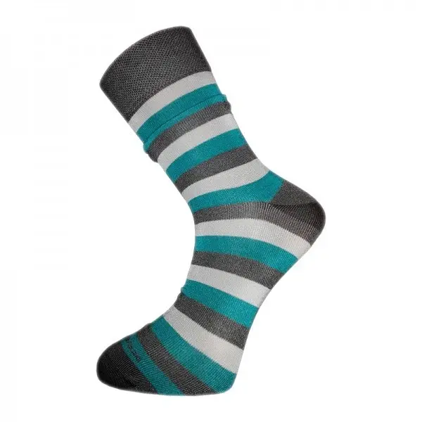 BX-STRIPY COOL bambusové ponožky BAMBOX Tm. šedá / Indigo / Sv. šedá 43-46 1 pár