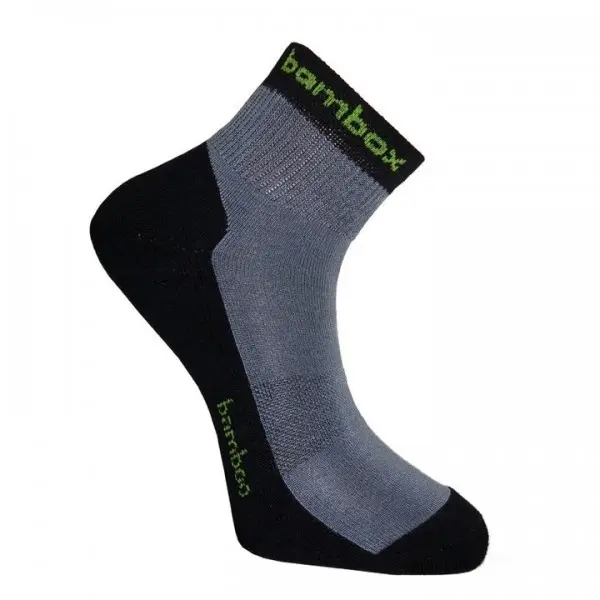BX-2 ANKLE bambusové kotníčkové ponožky BAMBOX Černá / Tm. šedá 35-38 1 pár
