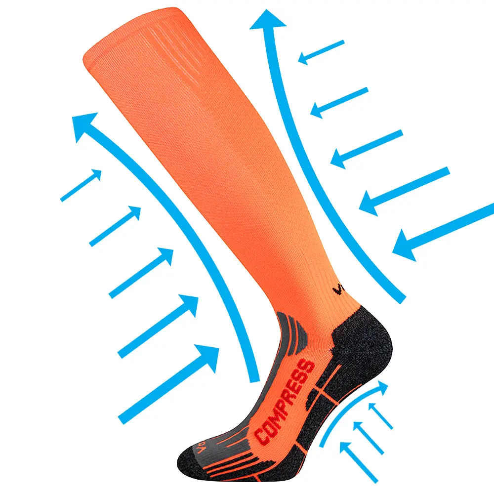 VOXX Podkolenky kompresní FLEX neon oranžové 39-42 111443