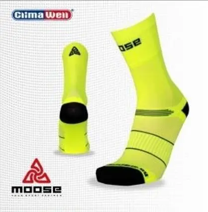 Race FLUO reflexní ponožky Moose Žlutá S 1 pár