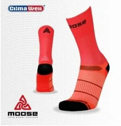 Race FLUO reflexní ponožky Moose Oranžová XS 1 pár