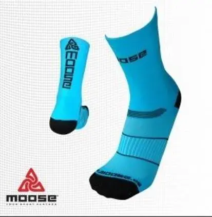 Race FLUO reflexní ponožky Moose Modrá XL 1 pár