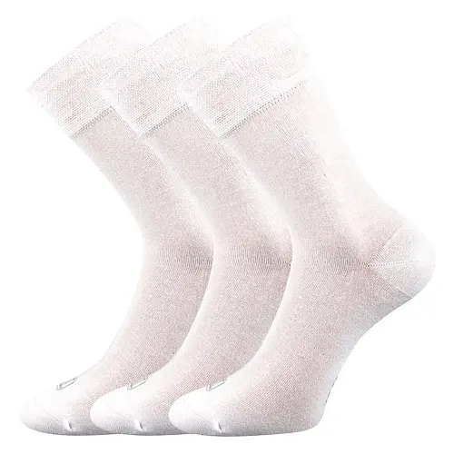 3PACK ponožky Lonka bambusové bílé (Deli)