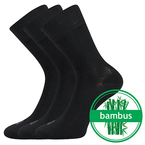 Bambusové ponožky Lonka - Deli, černá Barva: Černá, Velikost: