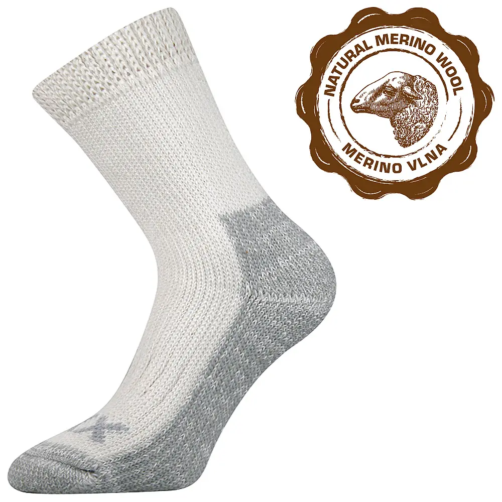 VOXX Ponožky zimní thermo ALPIN z merino vlny SMETANOVÉ 35-38 105628
