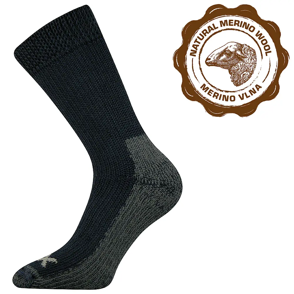 VOXX Ponožky zimní thermo ALPIN z merino vlny TMAVĚ MODRÉ 39-42 107855