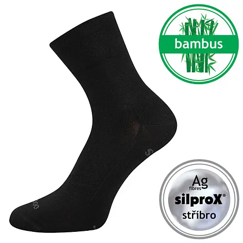 Ponožky VoXX kotníkové bambusové černé (Baeron)