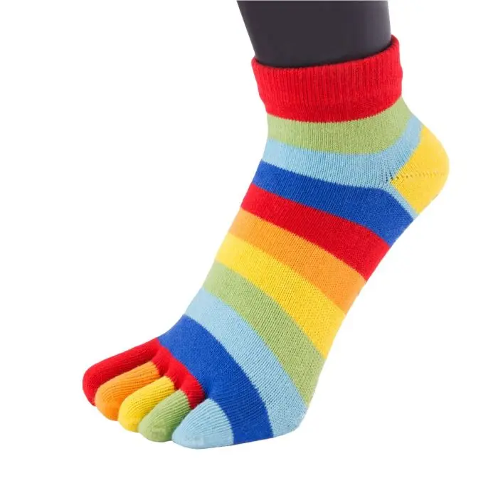TRAINER prstové kotníkové ponožky ToeToe Rainbow UNI 1 pár