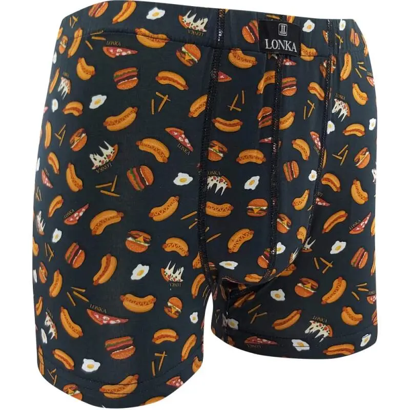 KEVIN IMAGE pánské elastické boxerky - FASTFOOD L